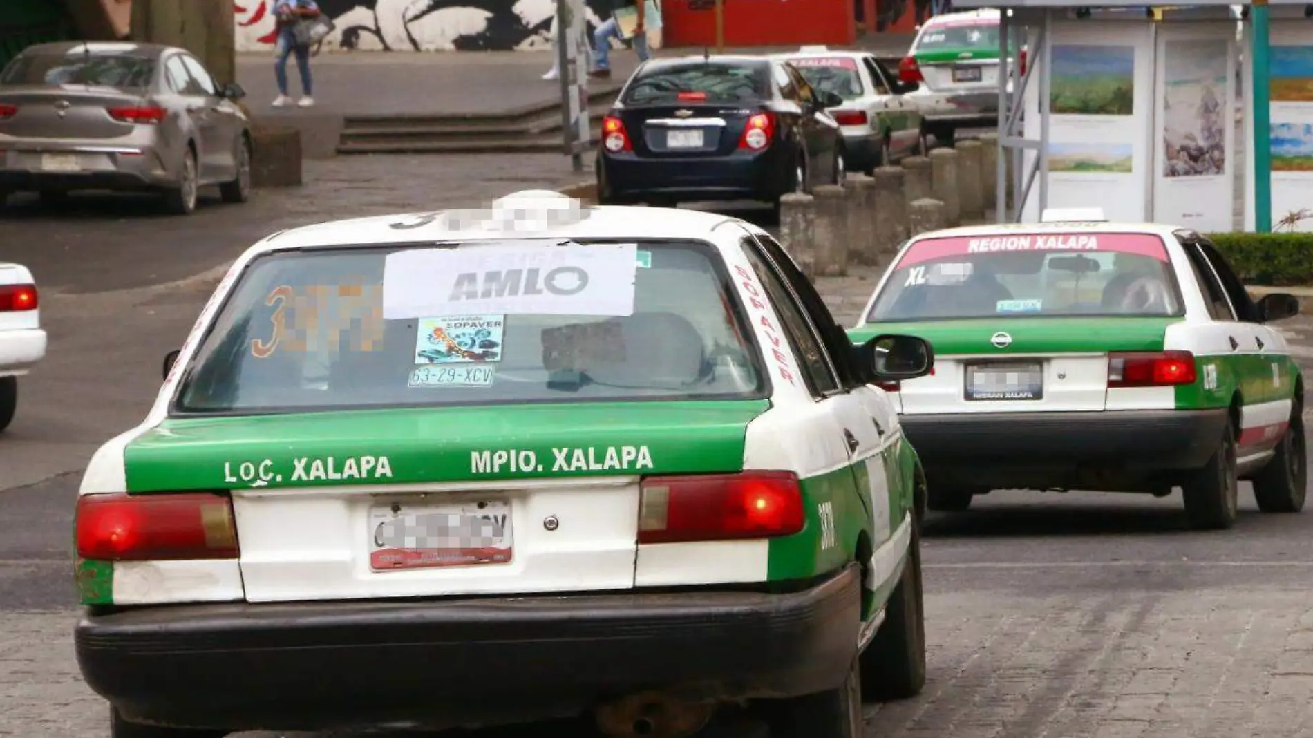 Tráfico de Xalapa y taxis